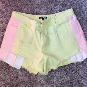 Like green pink shorts